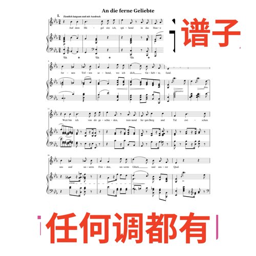 15bE An_die_ferne_Geliebte伴奏谱正谱声乐