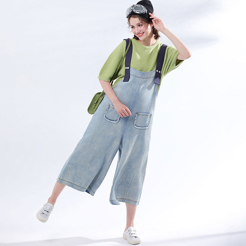 S孕妇牛仔背带裤时尚秋装新款宽松大码外穿九分连体阔腿裤子|ruв категории Всё для беременных и кормящих, брюки для беременных женщин/опорный брюшной брюки, женские брюки с бретелями - от Buy2taobao.com для оказания профессиональной услуги покупки агента Taobao