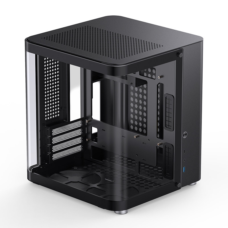 JONSBO乔思伯MATX机箱海景房铝合金TK-1星舰舱鱼缸背插机箱水冷