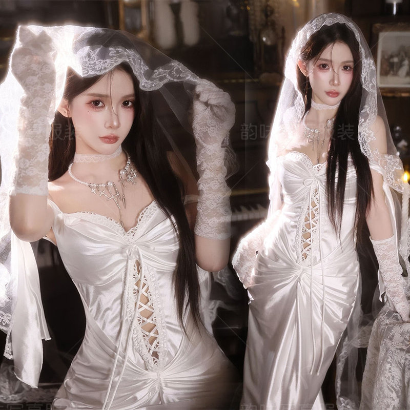 26影楼新款写真主题服装复古古风超仙街舞简约高级长款摄影服饰
