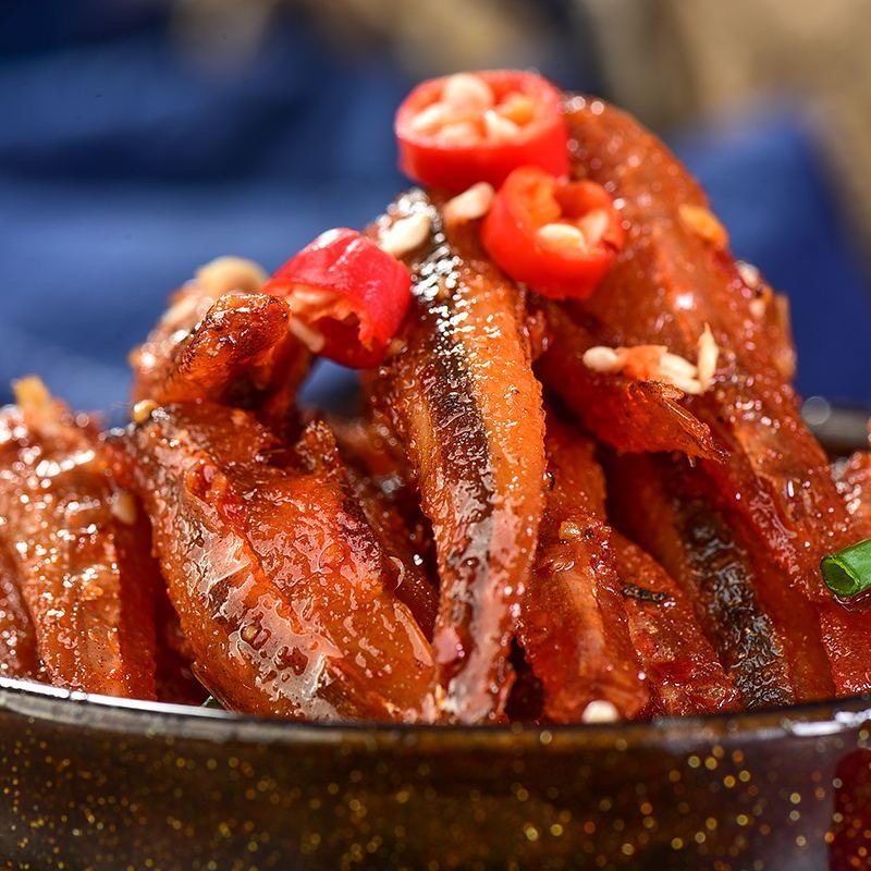 巧大娘小鱼仔香辣烧烤酱汁糖醋味12g*20包盒装湖南零食小吃休闲食