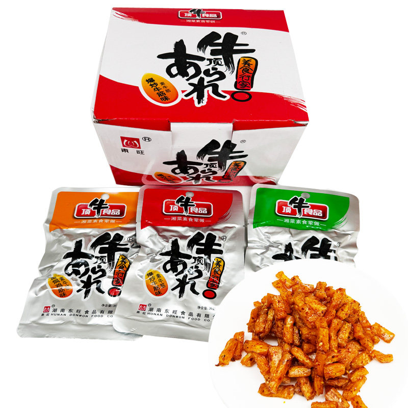 东旺顶牛素牛筋35g*40辣条湖南特产麻辣面筋儿时休闲食品零食小吃