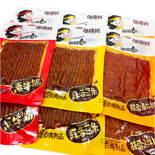 邬辣妈素牛筋蒜蓉素牛排豆条辣条