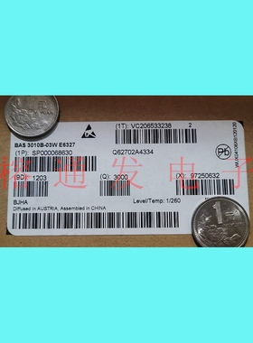 BAS3010B-03WE6327/SCHOTTKY 30V 1A/SOD-323/丝印:红色2