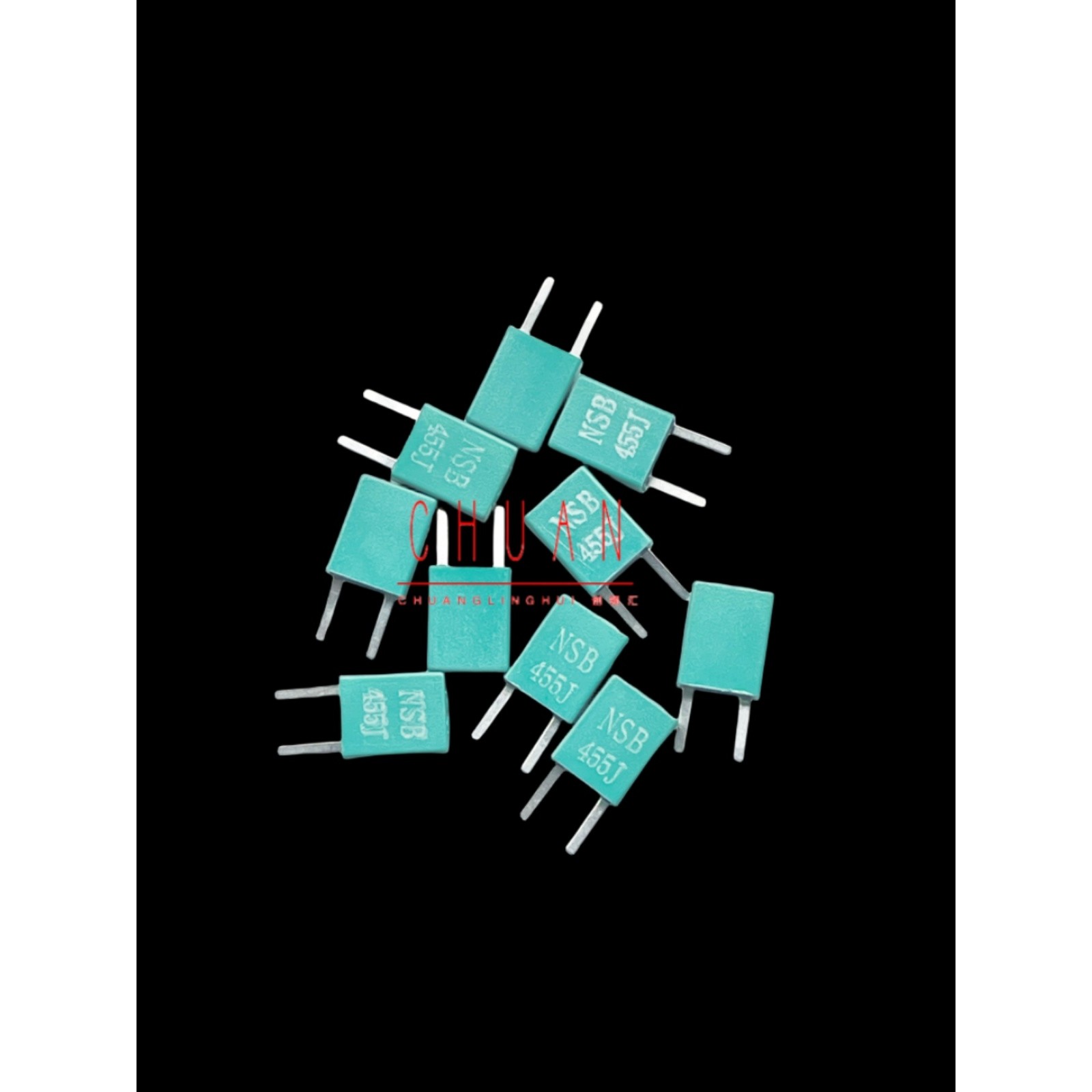 陶瓷晶振 NSB455J 455K 455KHZ 455J B455J陶瓷谐振器 DIP-2P绿色