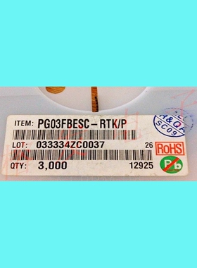 PG03FBESC-RTK/P/瞬态抑制二极管TVS/ESD 3.3V/SOD-523/ESC丝印3B