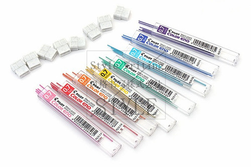 日本PILOT百乐|PLCR-7 彩色铅芯|0.7mm彩色铅笔芯漫画铅芯 六根装