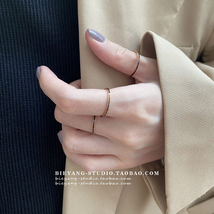 ZUORAN 简约时尚细款精致不掉色小众设计百搭ins网红关节戒RF172
