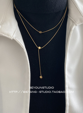 别样毛衣链ins双层叠戴