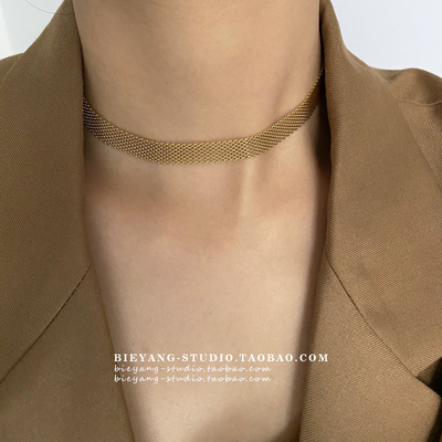 欧美简约复古ins钛钢锁骨链