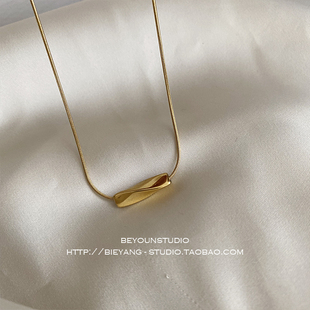 ZUORAN 轻奢小众时尚几何不规则扭结设计气质高级ins网红项链N34
