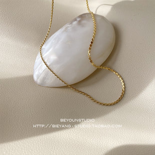 复古ins高级感钛钢项链N50 素链条搭配时尚 ZUORAN 韩风简约基础款