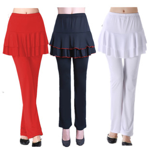 时尚跳广场舞裙裤新款包邮牛奶丝黑色女春夏季修身显瘦大码拉丁舞