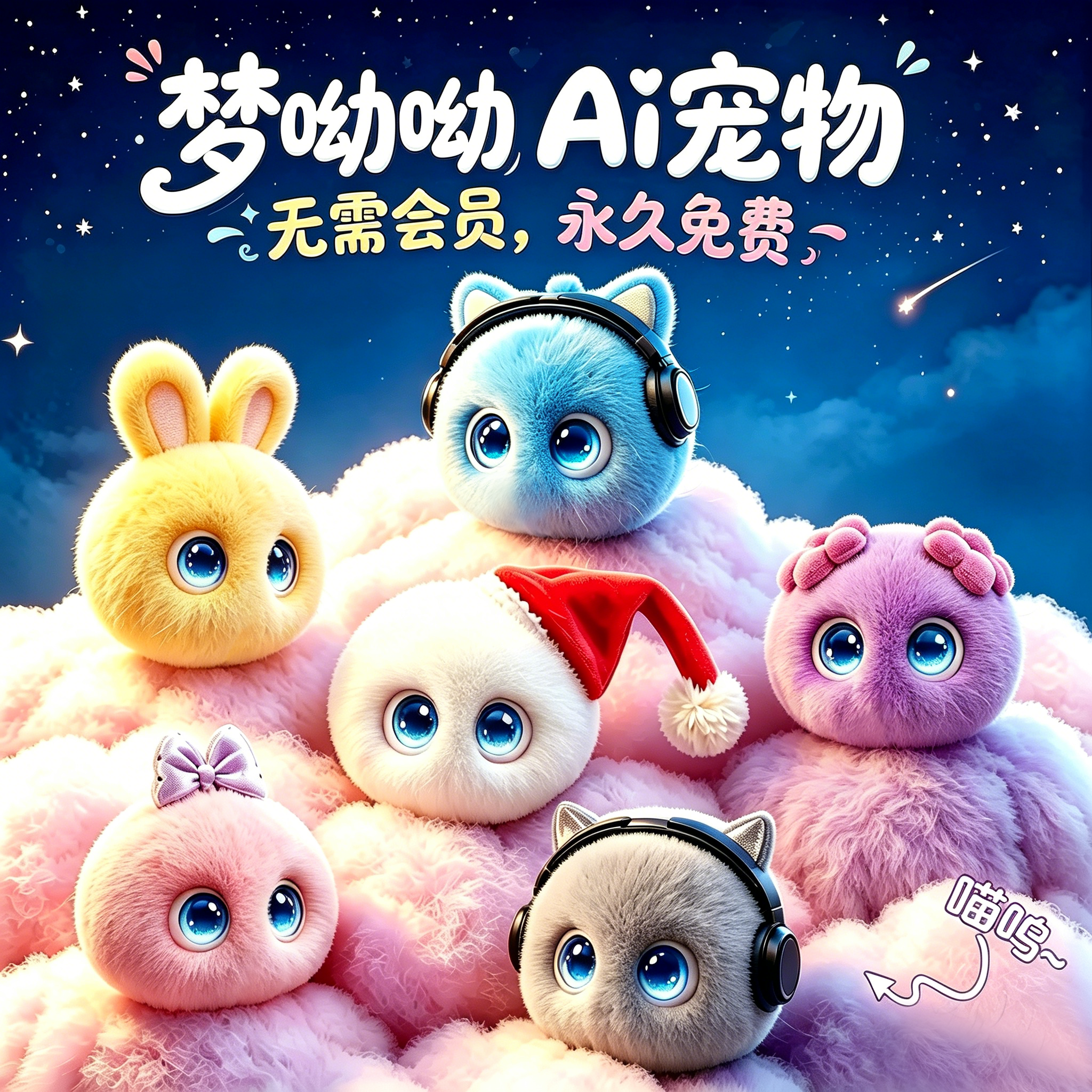智能ai陪伴机器人毛绒电子宠物豆包对话玩具玩偶儿童礼物聊天搭子