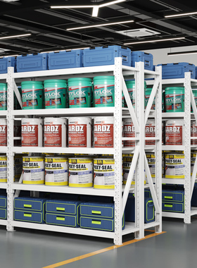 万昌白色5层轻型中型定制仓库酒店医院库房布草间空地置物货架子