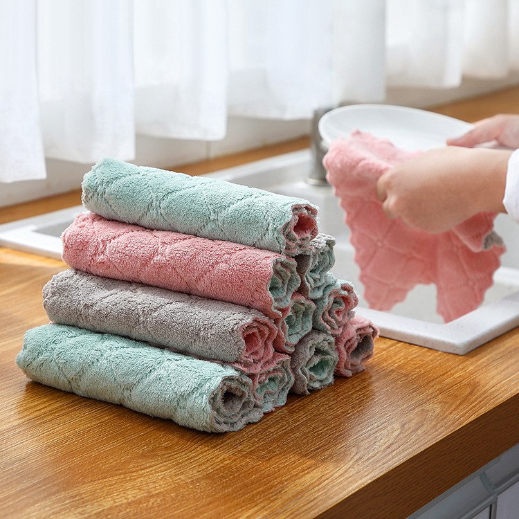 抹布吸水不掉毛家用厨房