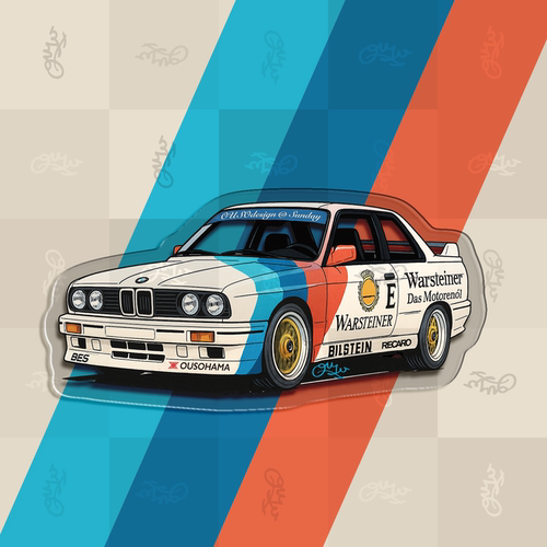 宝马BMWE30M3DTM经典复古冰箱贴