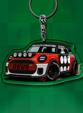 圣诞挂饰创意宝马迷你MINI DEUS复古车挂饰亚克力钥匙扣包包配饰