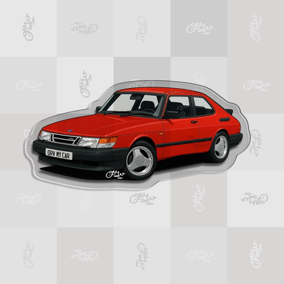 Saab900Turbo驾驶我的车冰箱贴