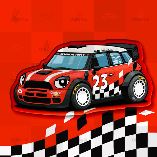 Q版MINICountrymanJCW冰箱贴