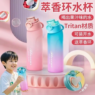 德国香环水杯夏天大容量运动儿童上学专用学生男女孩吸管杯耐高温