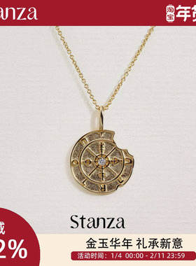 Stanza命运之轮 罗马金币项链幸运转运吊坠复古新年礼物送礼