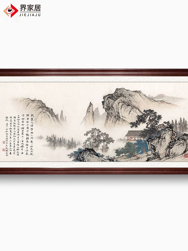 望云楼山水画手绘国画覆古陈少梅古典新中式装饰画客厅挂画茶室
