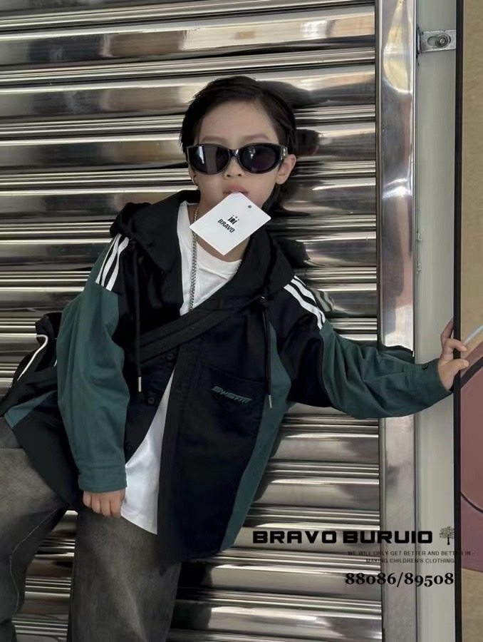 布芮欧春秋季儿童连帽衬衫外套中大童休闲百搭男女童上衣88086