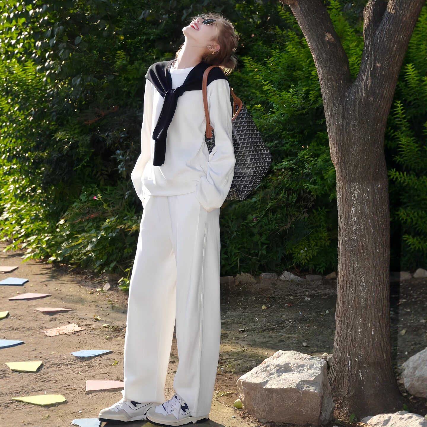 韩系慵懒风运动服套装女