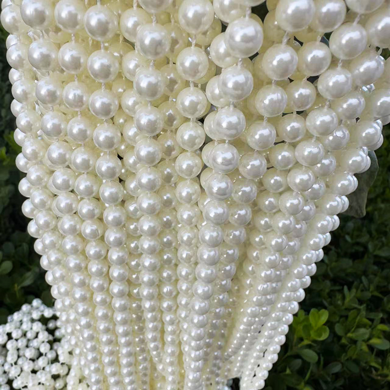 仿珍珠连线珠链婚庆珍珠串婚礼行云流水吊顶装饰亚克力珍珠水波帘