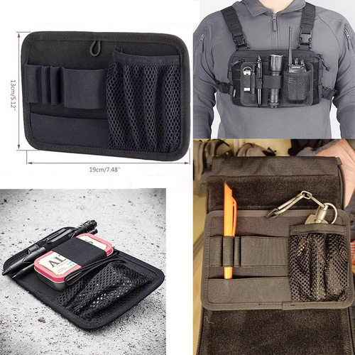 携带Molle 实用管理袋配件战术粘贴板战术胸部装备包隐藏式板扩展