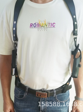 92G战术枪包带子弹孔西装套 特工隐形双肩腋下隐避1911枪牛皮