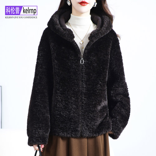 正品仿羔羊毛毛颗粒皮草外套