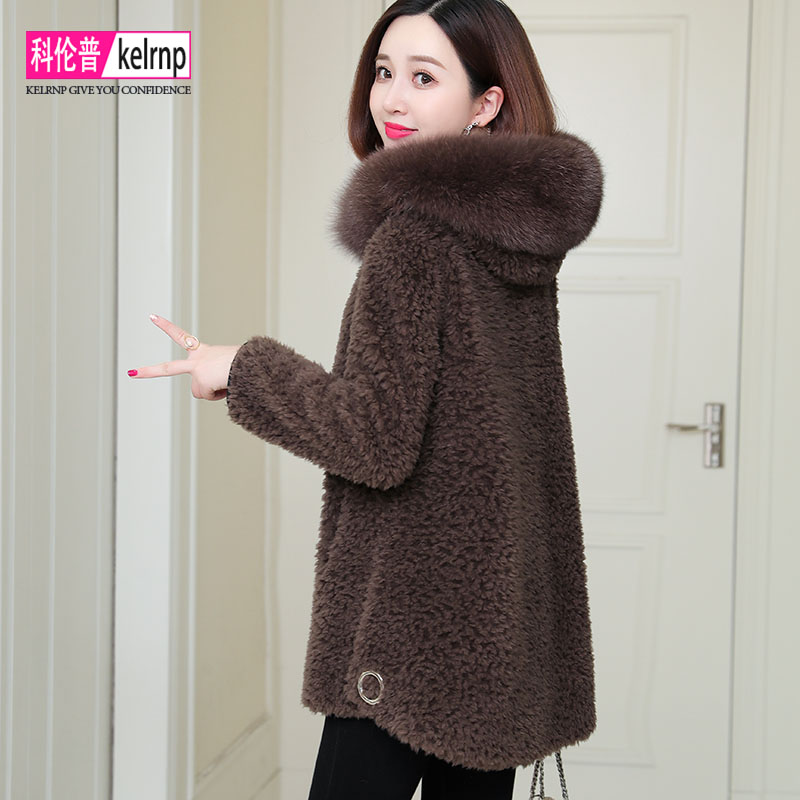 狐狸皮毛一体羊羔毛皮草外套大衣