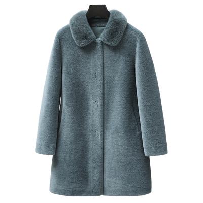 羊剪绒大衣颗粒小个子