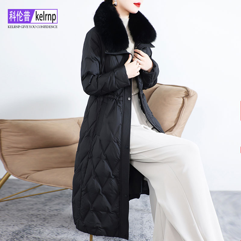 显瘦保暖鹅绒羽绒服真皮草外套