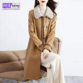 真皮大衣女2025冬皮毛一体水貂毛领头层绵羊皮衣拆卸鹅绒羽绒外套