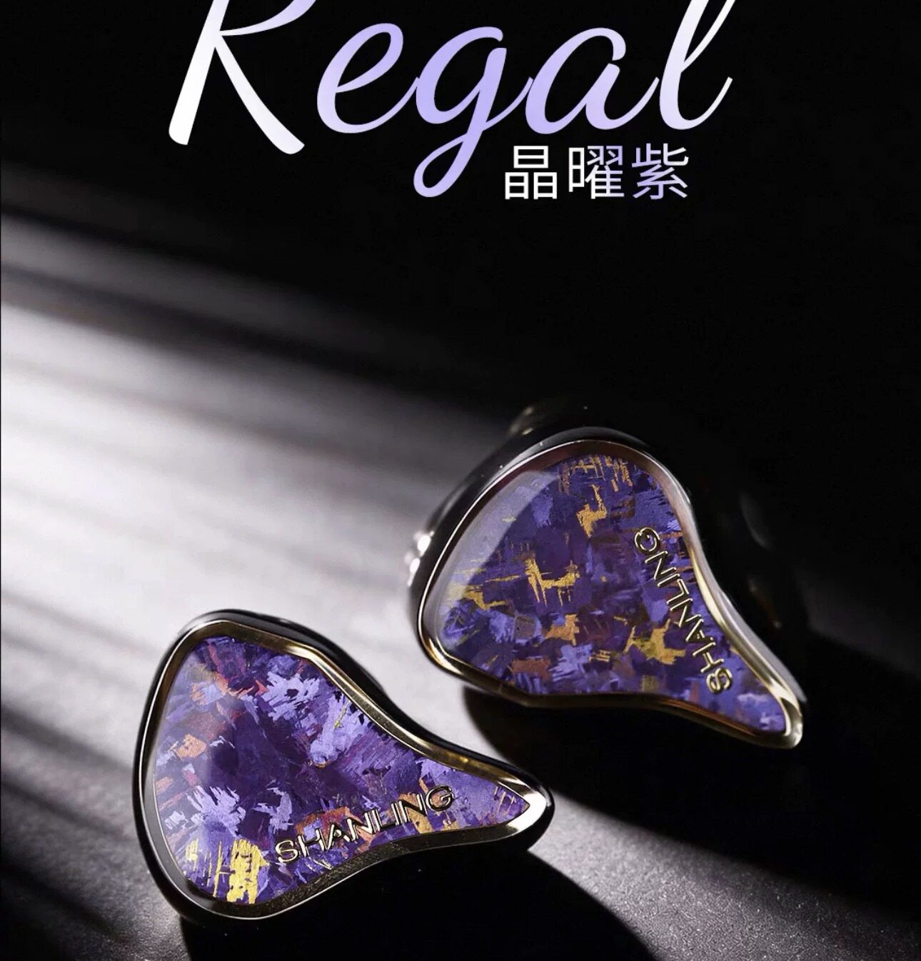 山灵Regal晶耀紫流行人声有线入耳式HiFi耳机2动圈2平板4动铁耳塞图片