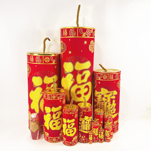 新年春节植绒鞭炮摆件 新年坐炮礼炮装饰座炮 仿真爆竹筒炮仗炮筒