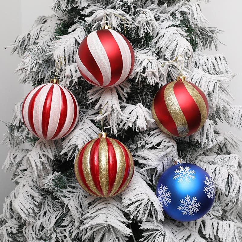 圣诞装饰品红白电镀彩绘