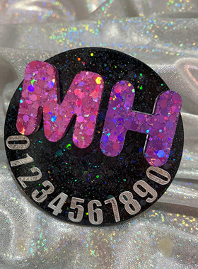 字母女士停车牌可爱挪车牌情侣创意电话号码牌高档临时号码数字