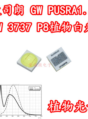 欧司朗GWPUSRA1.HW大功率3737LED灯珠5W植物生长P8白色全光谱照明
