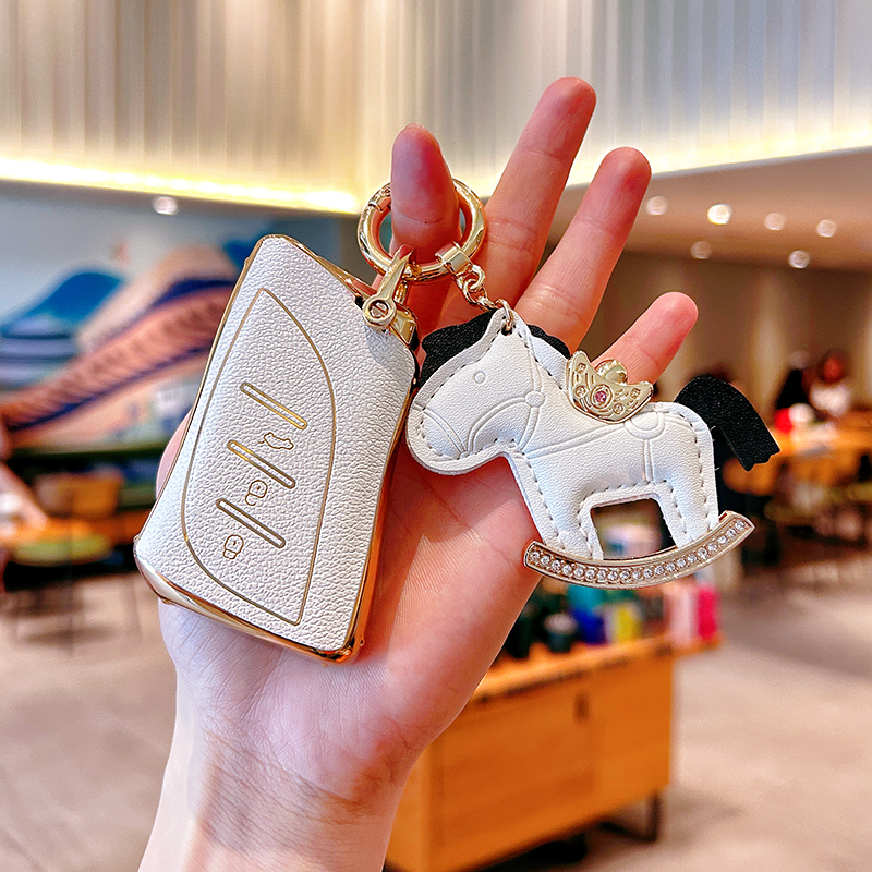 雷克萨斯钥匙套金边皮纹高档时尚