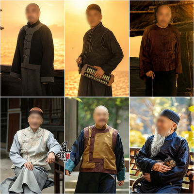 何冰张謇同款清末民初长衫马褂