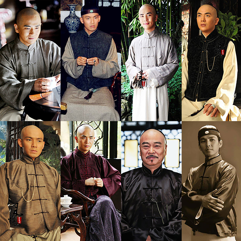 民国风长袍马褂演出服影视古装