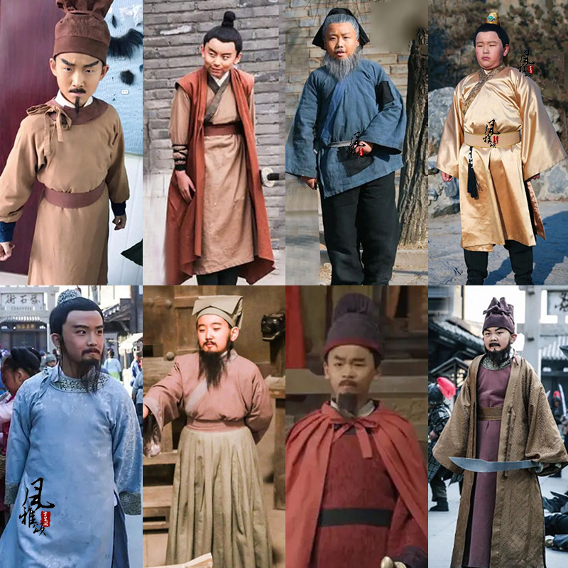影视古装小戏骨水浒传宋朝李逵宋江鲁智深同款儿童话剧舞台演出服