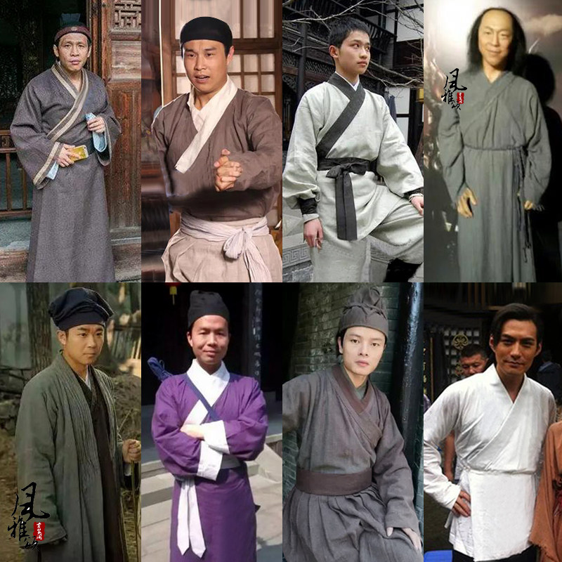 影视古装宋朝武侠男士古代棉麻农民百姓家丁店小二伙计群演演出服