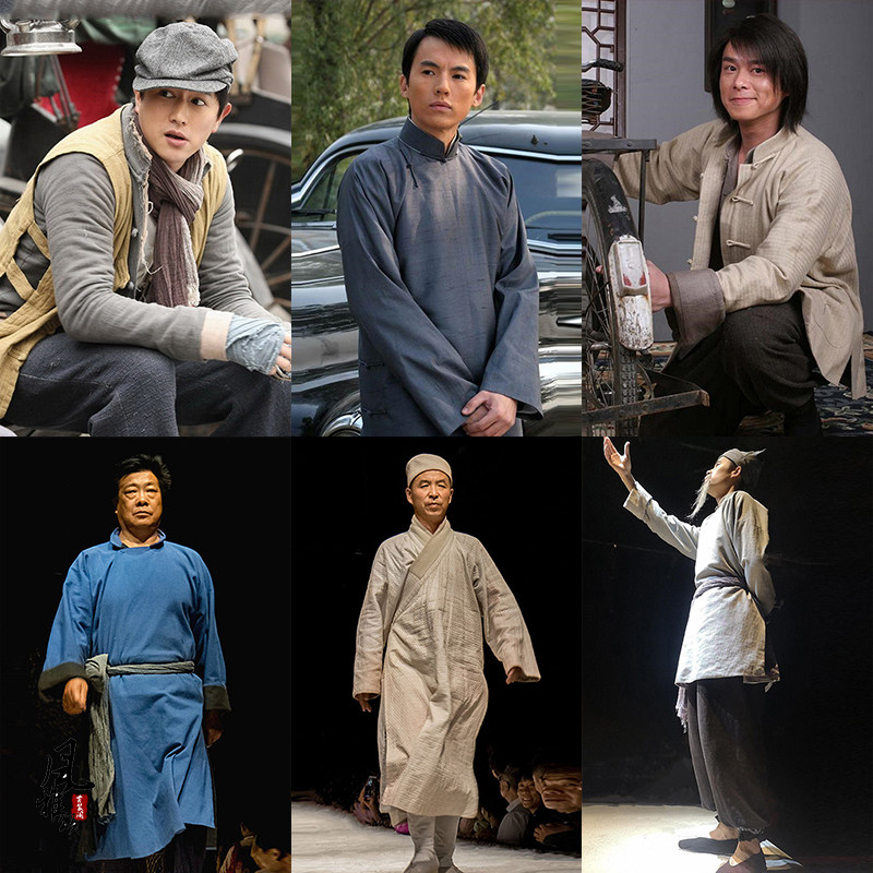 民国棉麻男士古装车夫装抗战武工队司机进步青年百姓群演演出服