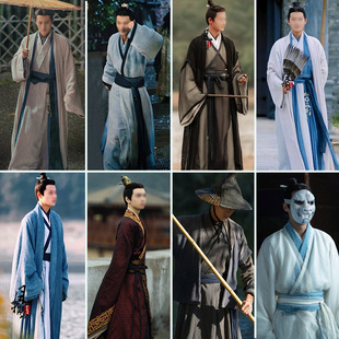 影视古装相思曲同款男士汉服武侠剑客仙侠古装公子大臣棉麻演出服