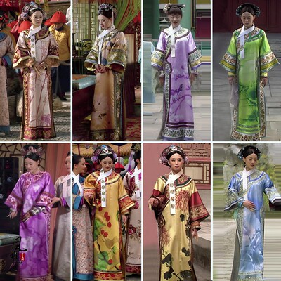 孙俪同款古装香槟色格格服